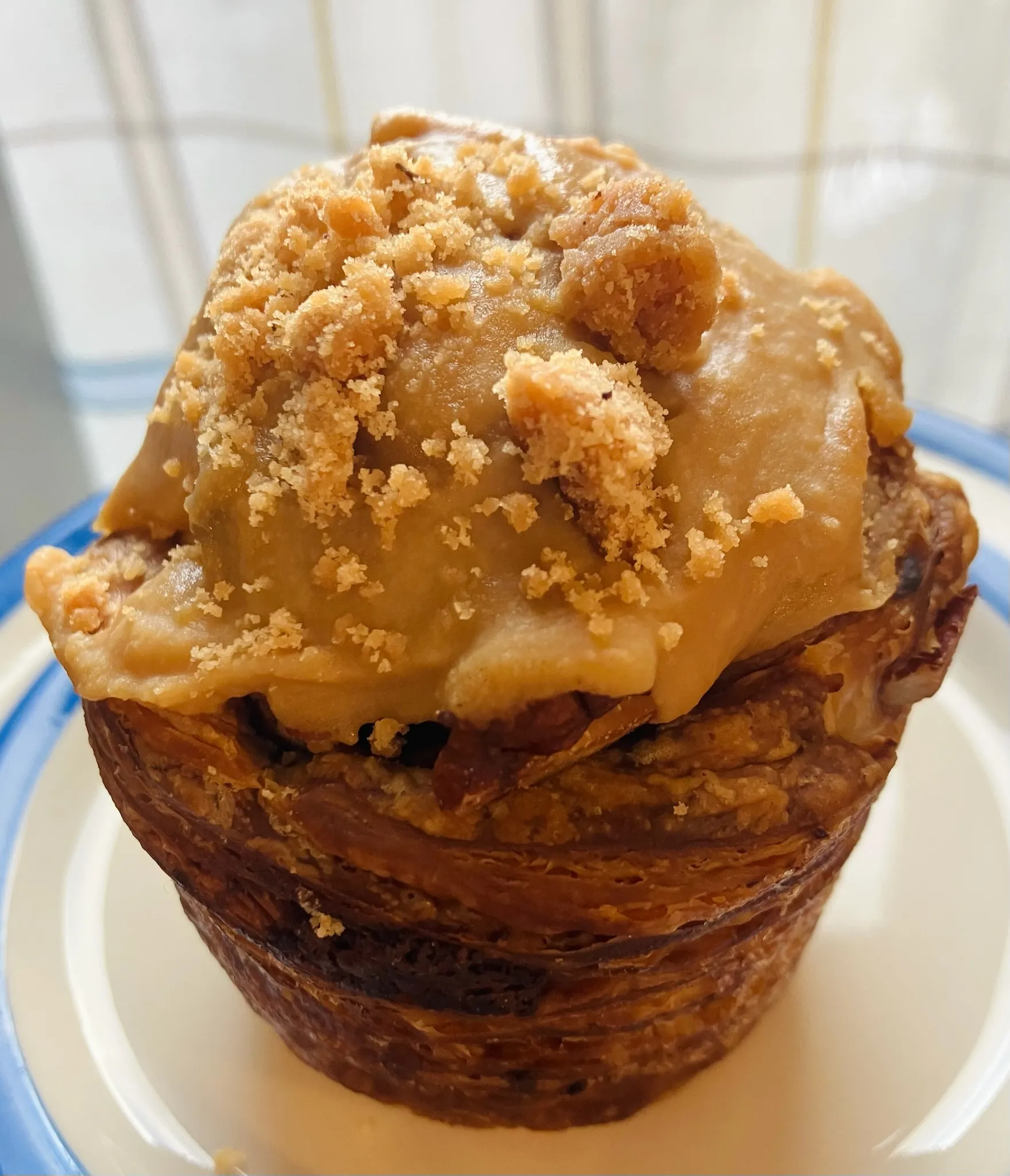 Cruffin with French butter and Belgian chocolate